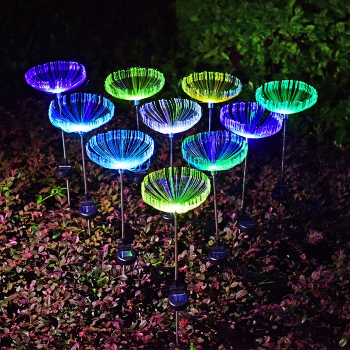 2-tk päikesepatareiga LED-meduusikujulised aiatuled (2tk) (VA13)