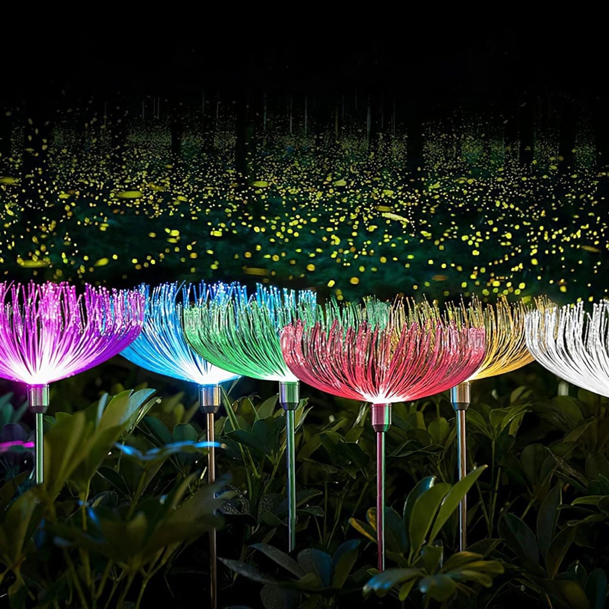 2-tk päikesepatareiga LED-meduusikujulised aiatuled (2tk) (VA13)