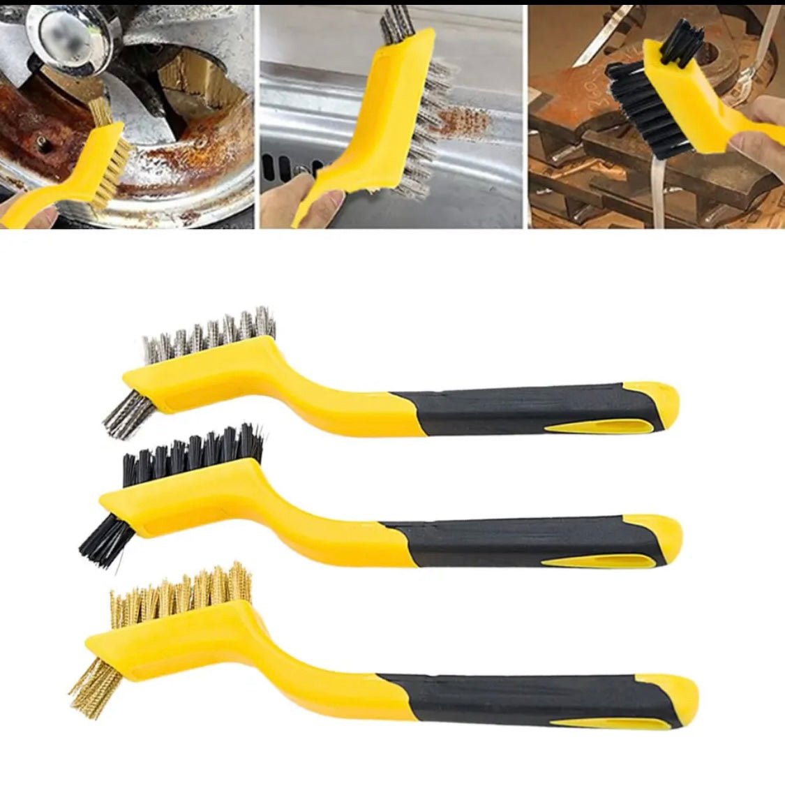 3-osaline traatharjade komplekt – messing, nailon, roostevaba teras