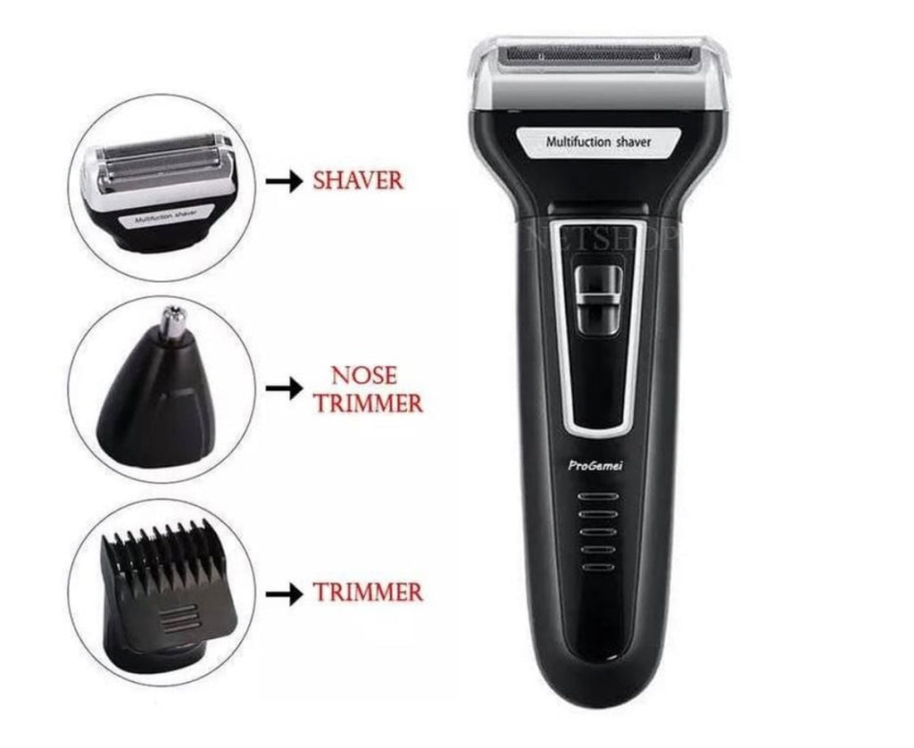 3-ühes laetav pardel, trimmer ja ninakarvade lõikur