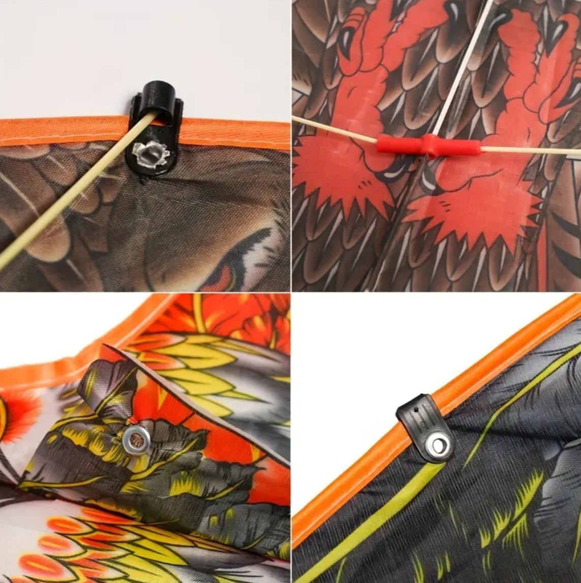 Suur kotkakujuline tuulelohe 30 meetrise nööriga õues kasutamiseks