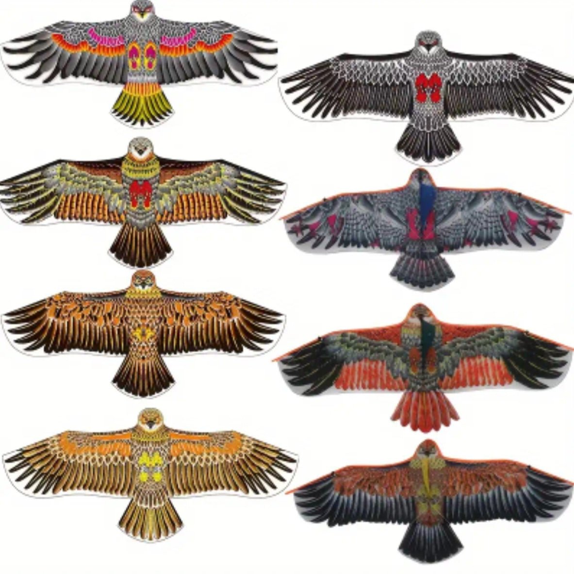 Suur kotkakujuline tuulelohe 30 meetrise nööriga õues kasutamiseks