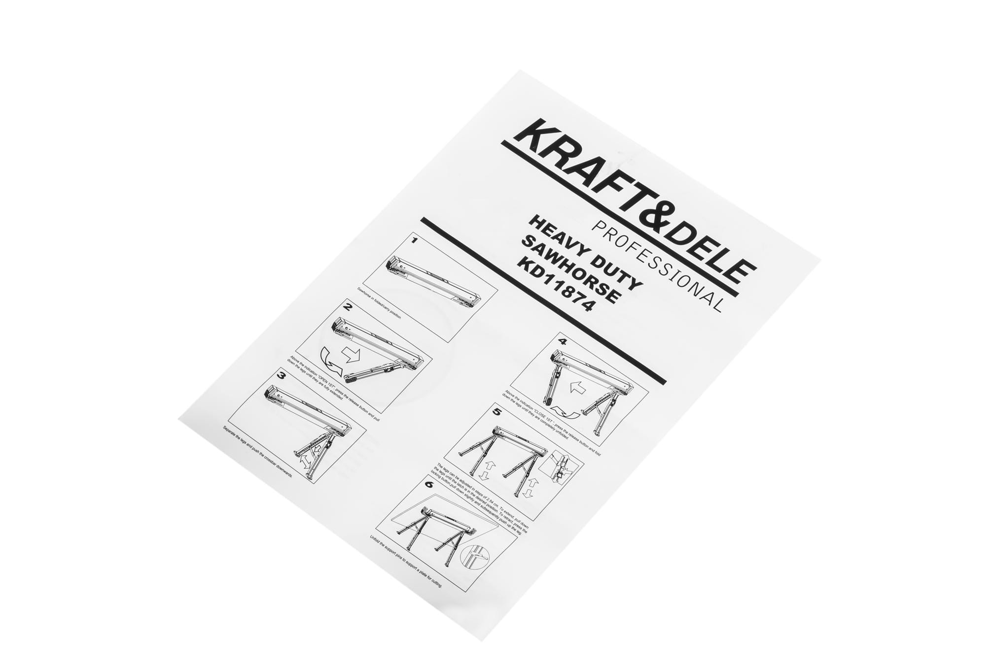 Workshop horse stand construction trestle folding KD11874 (D36)
