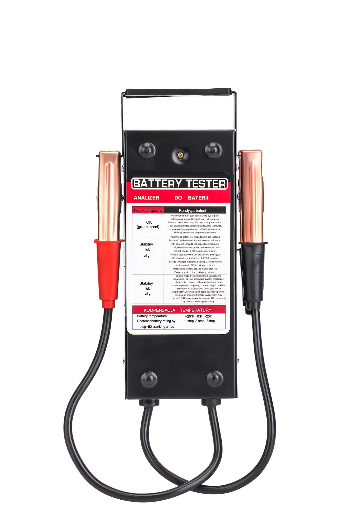 Analog tester for checking 6/12V 200-1000A batteries KD5675
