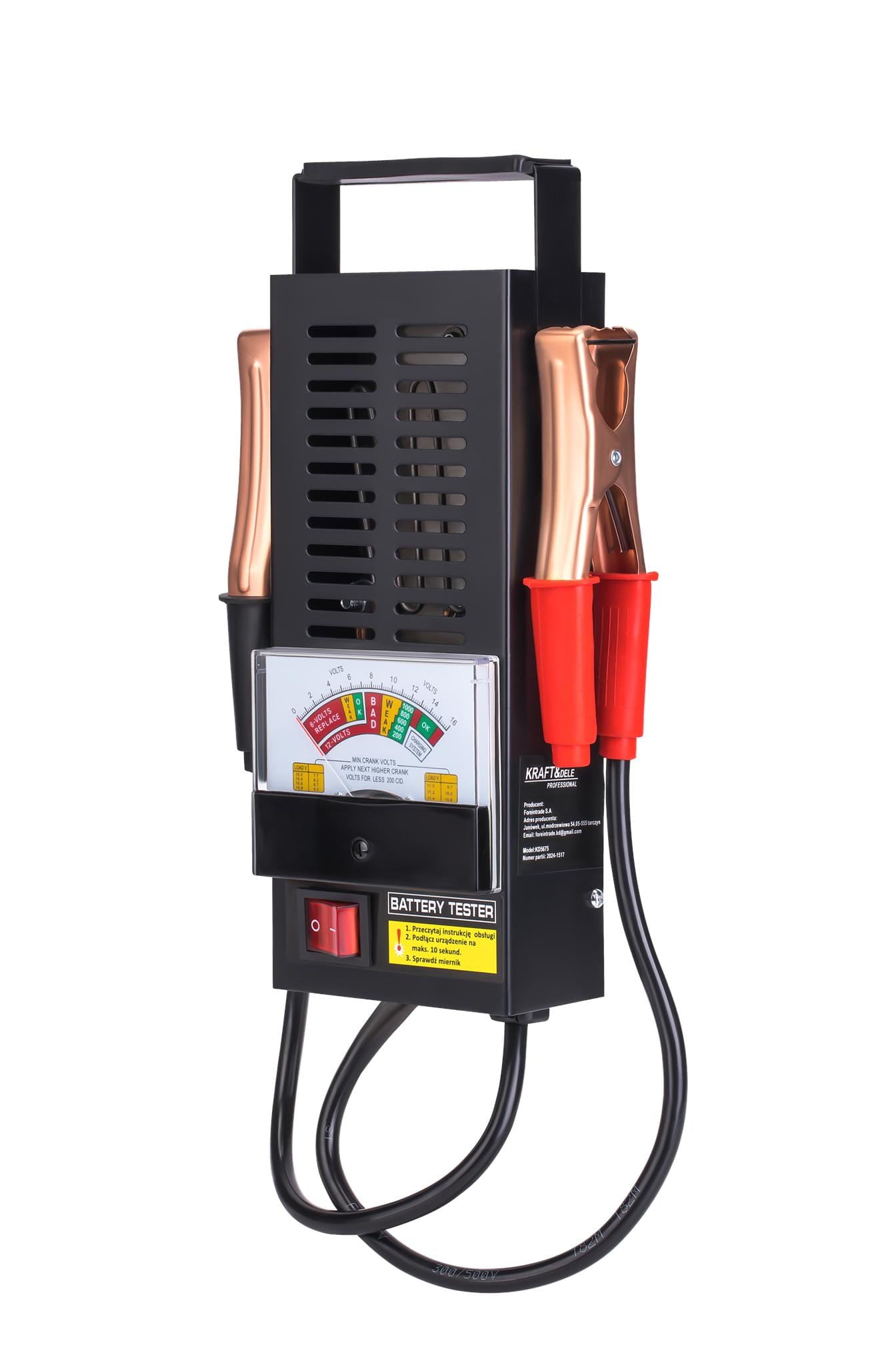 Analog tester for checking 6/12V 200-1000A batteries KD5675