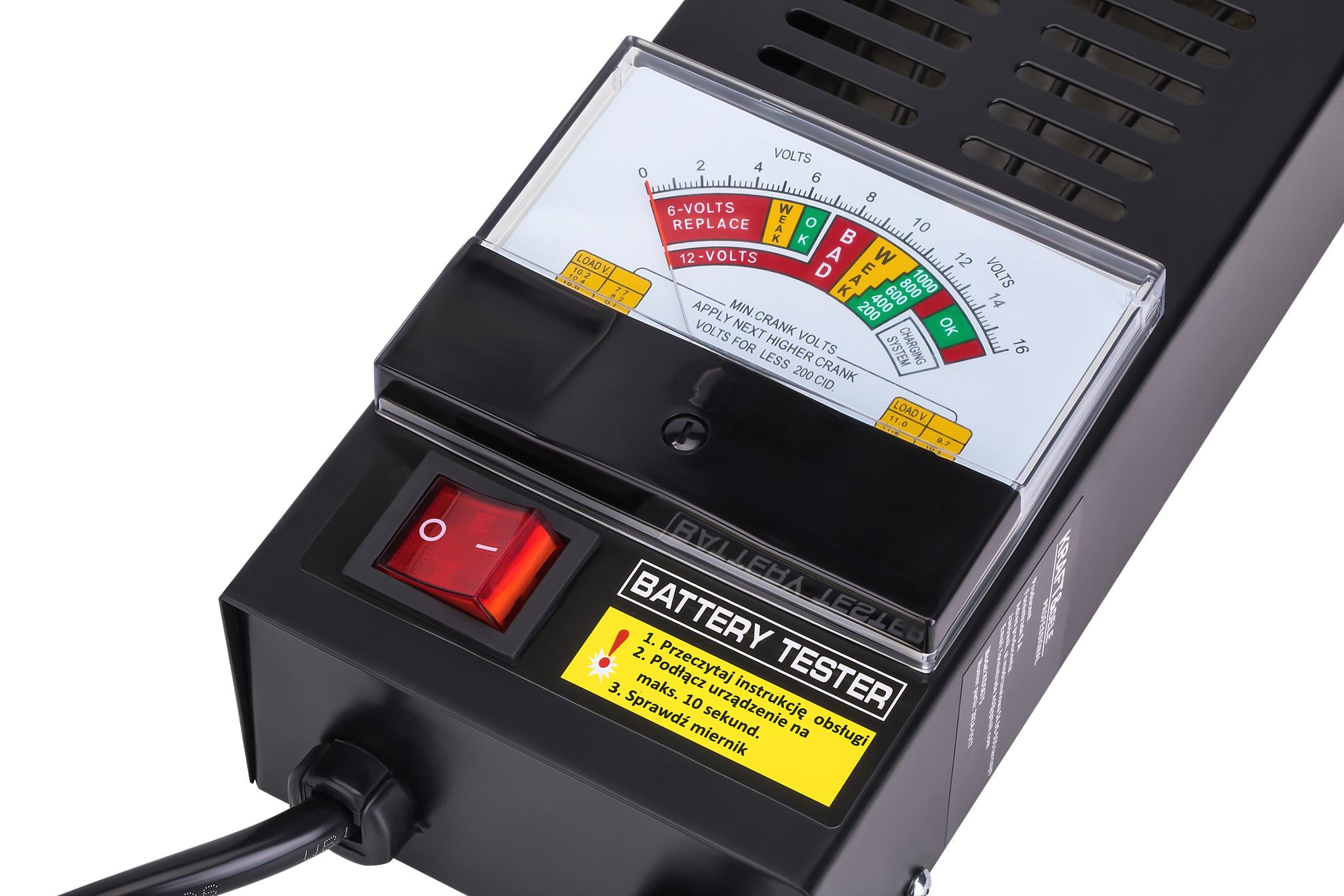 Analog tester for checking 6/12V 200-1000A batteries KD5675