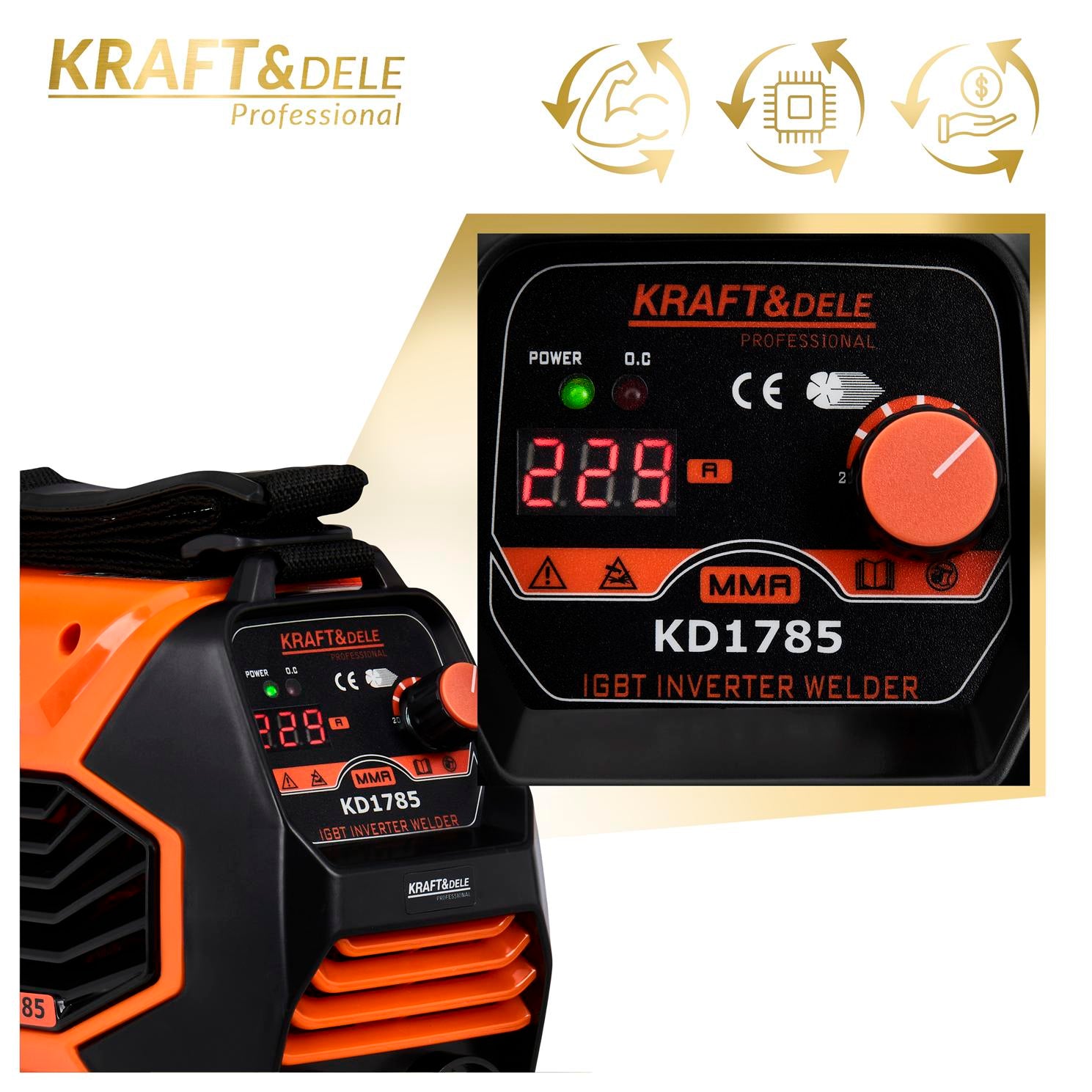 Inverter welder 330A MMA TIG LIFT VRD KD1785 (A32)