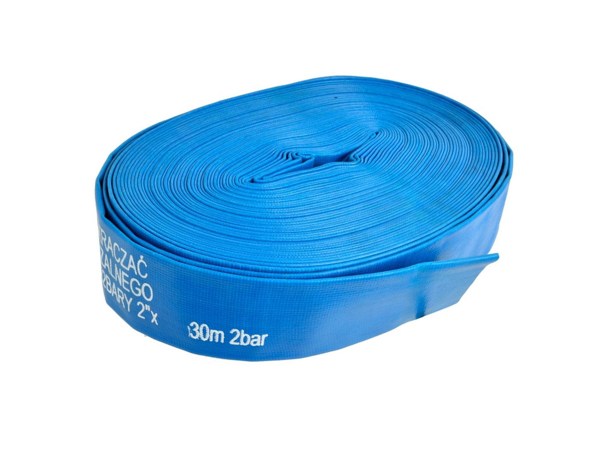PVC blue layflat hose 2" 30 m