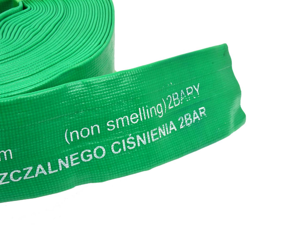 Non-smelling green PVC lay hose 2"*100m
