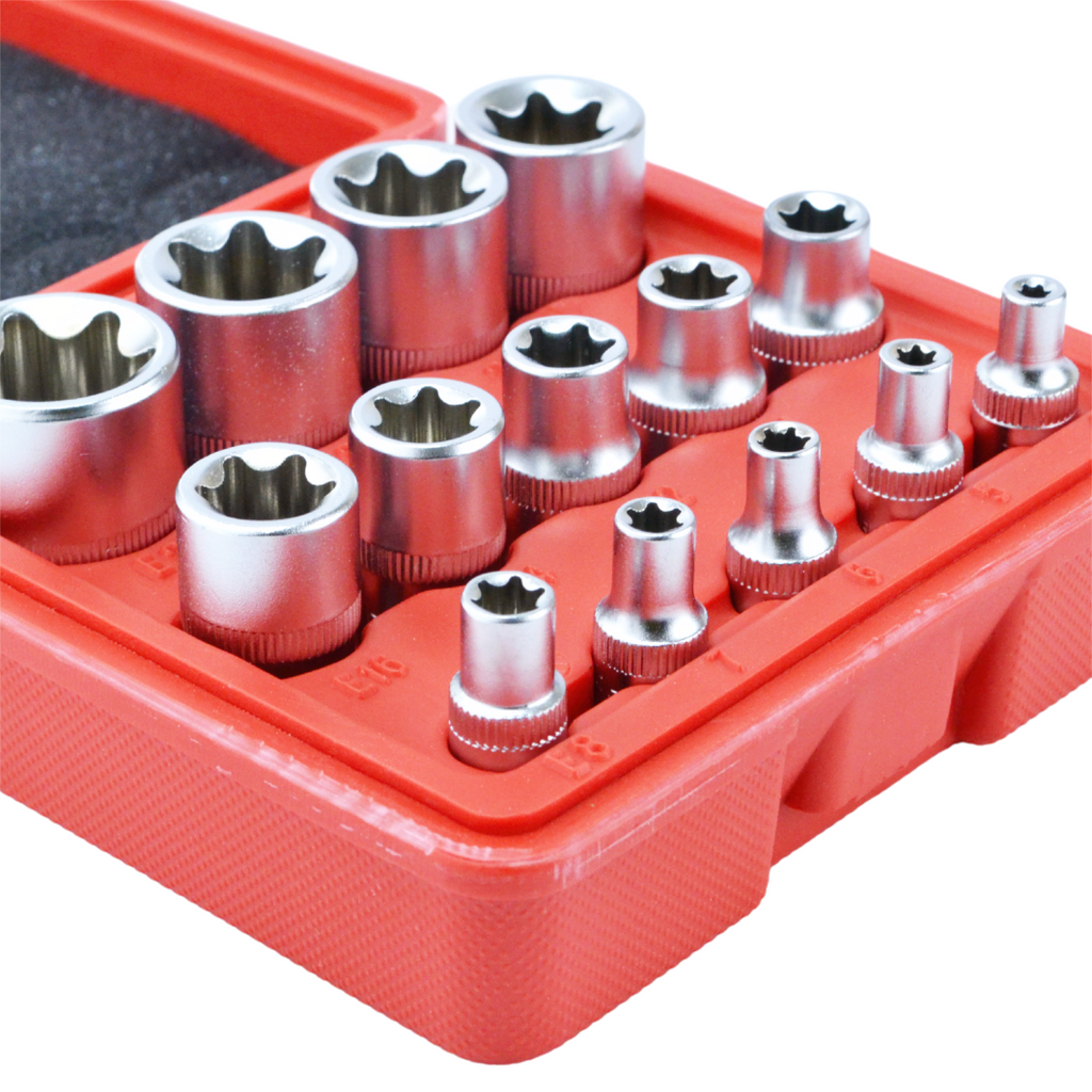 14 tk Torx sisemine padrunvõtmete komplekt E4 - E24