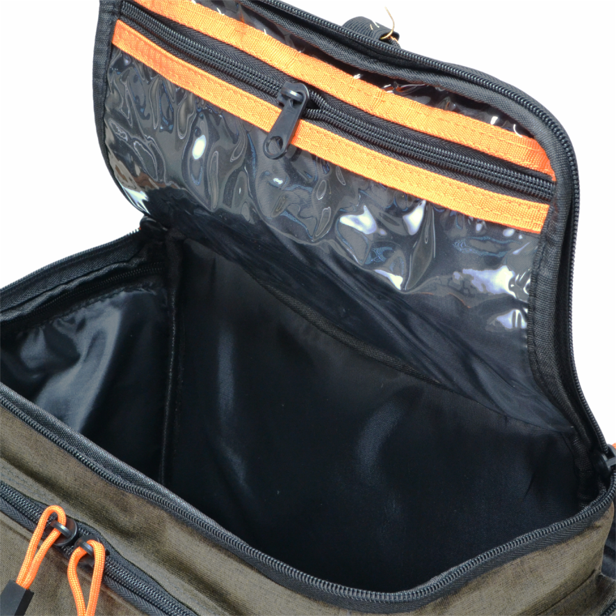 Hokkado Fishing Backpack Bag with 3 Boxes, Rigid Bottom, 38/42/21cm