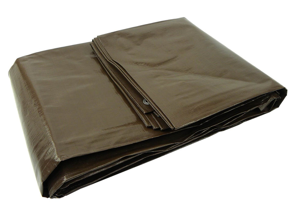 PE Tarpaulin Sheet 6x12m Brown / Super Thick
