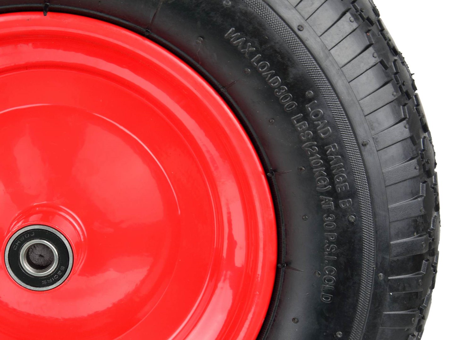 Rubber Wheel 4.00-8 2PR (red rim)