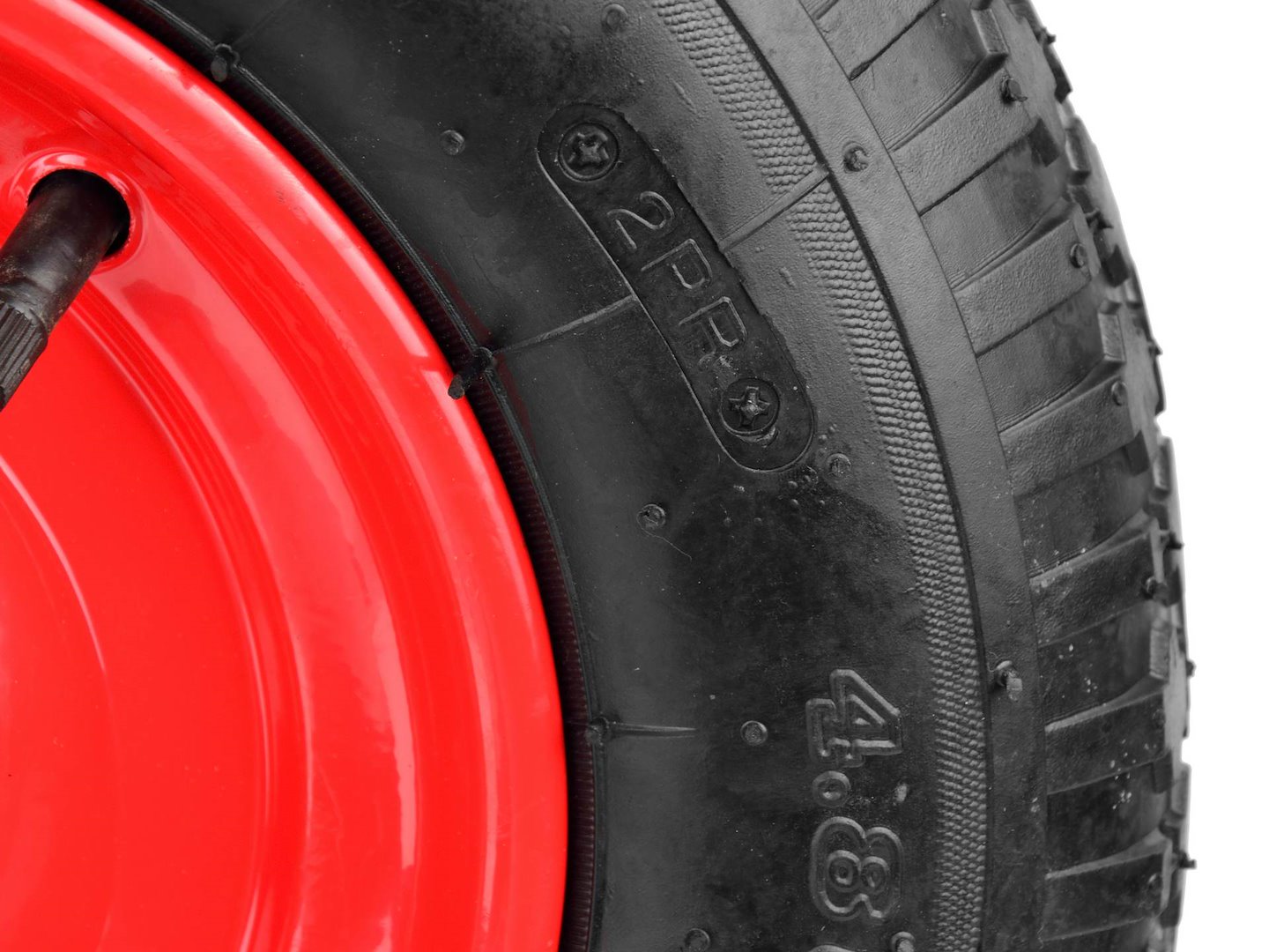 Rubber Wheel 4.00-8 2PR (red rim)