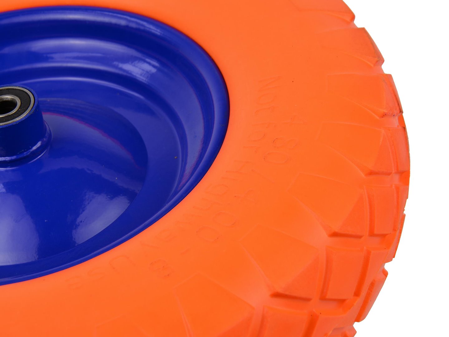 PU Orange Wheel 4.00-8 with Blue Rim