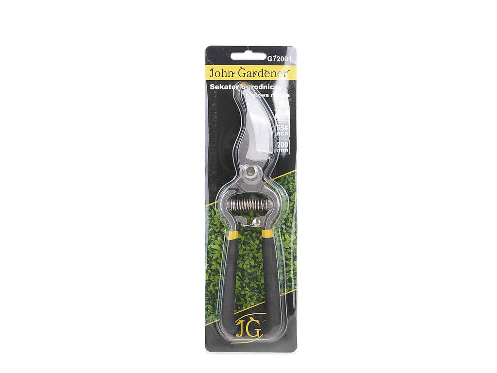 By-pass pruning shear with spring and lock, drop 200 mm