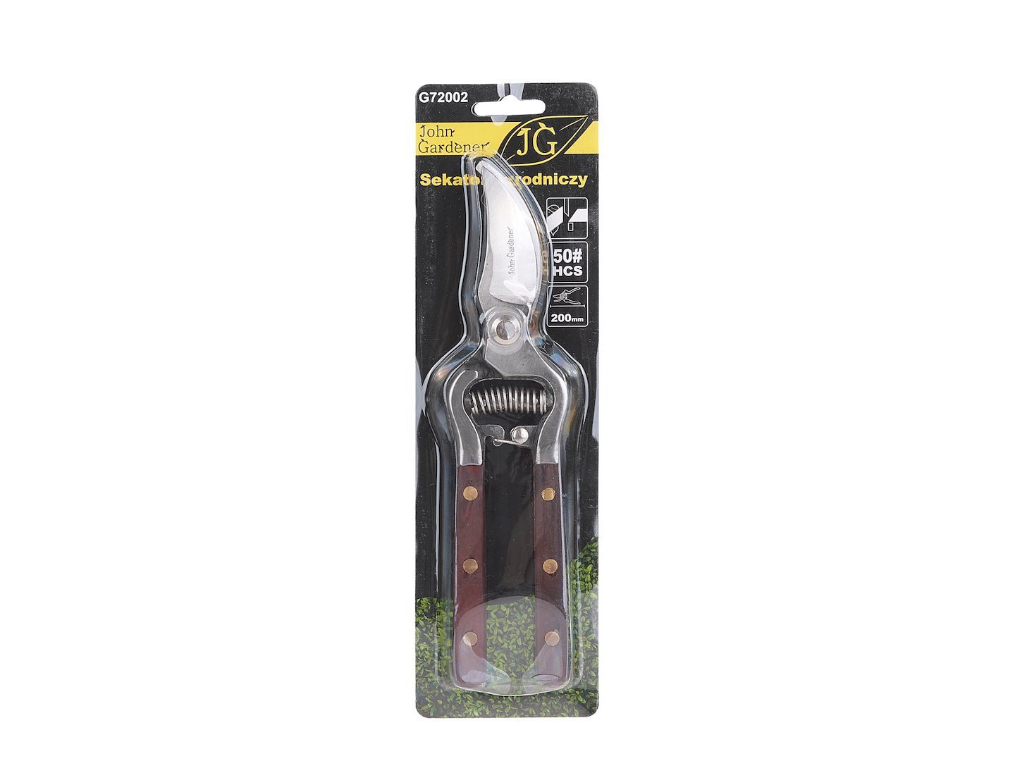 200 mm by-pass pruning shear drop /wooden handle/