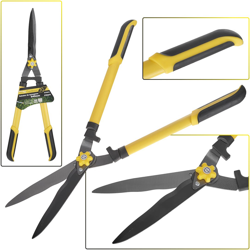 Hedge shear 600 mm with adjustable screw wave blade