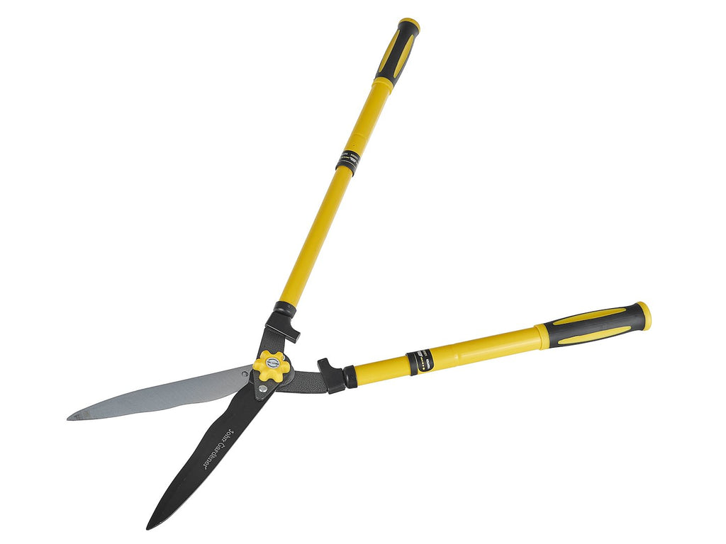 Telescopic hedge shears with adjustable screw, 600-825 mm wavy blade