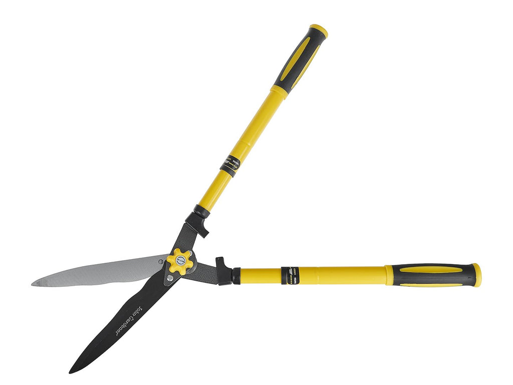 Telescopic hedge shears with adjustable screw, 600-825 mm wavy blade