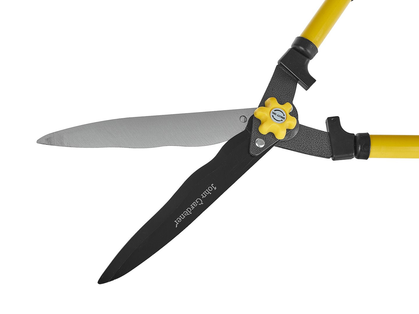 Telescopic hedge shears with adjustable screw, 600-825 mm wavy blade