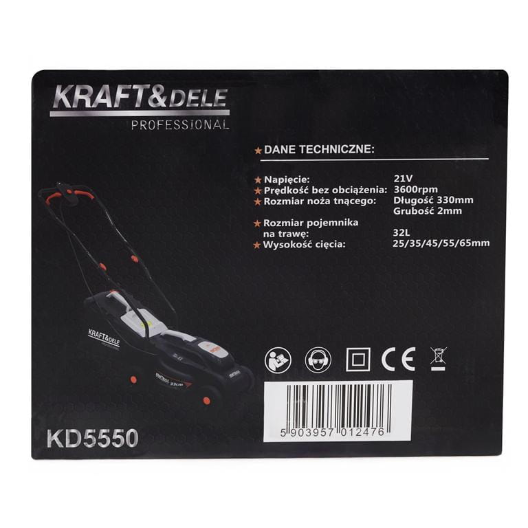21V 4Ah 32L Cordless Lawn Mower KD5550