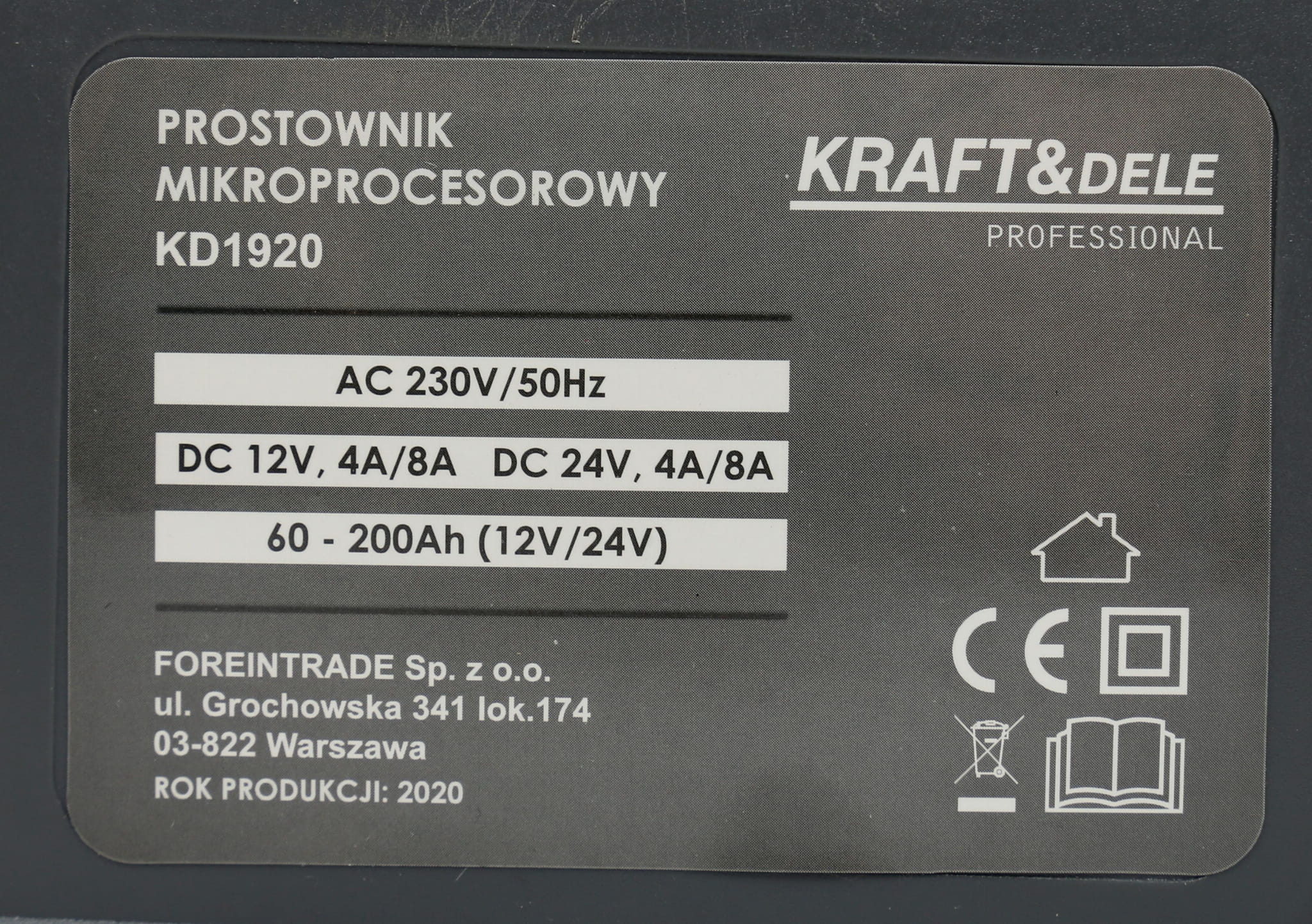 MIKROPROTSESSORIGA AKULAADIJA 12V/24V 60-200Ah KD1920