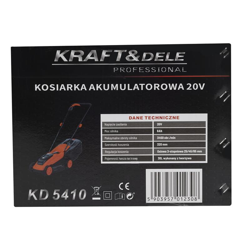 20V 6Ah 30L Cordless Lawn Mower KD5410 (B35)