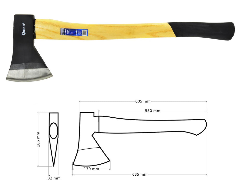 Axe with wooden handle 1250Gx24"