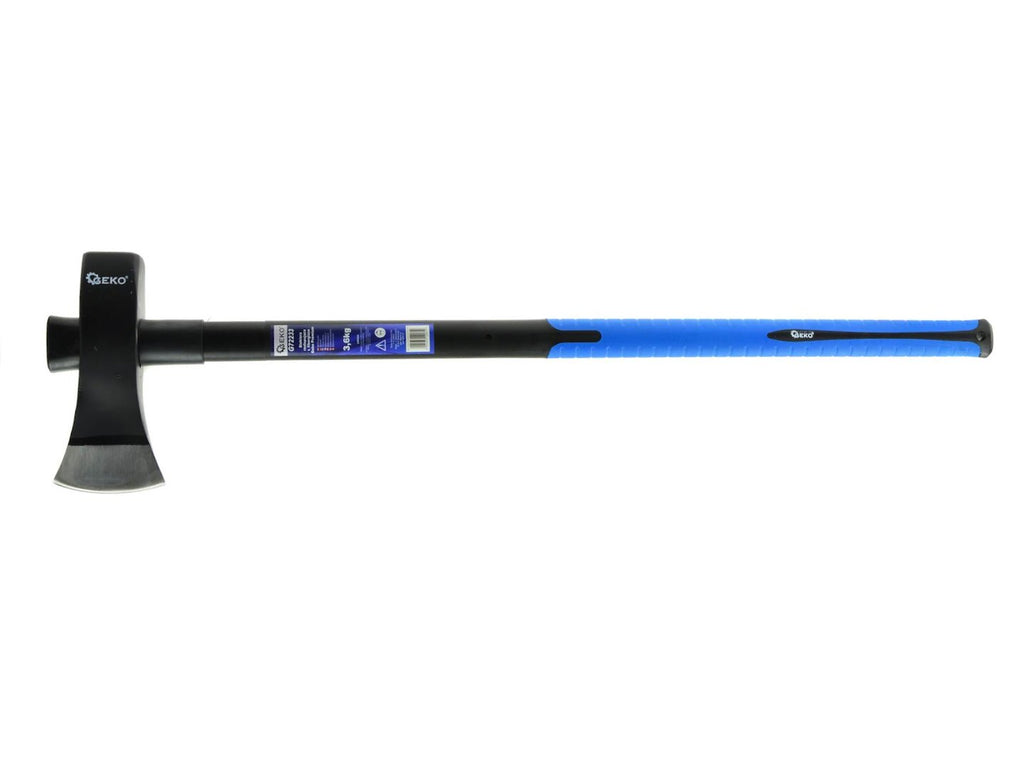 Wood-splitting axe, 3-step injection, PP + TPR coated, fiberglass handle, 3.6 kg