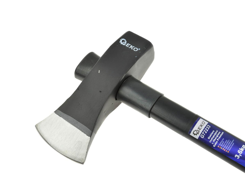 Wood-splitting axe, 3-step injection, PP + TPR coated, fiberglass handle, 3.6 kg