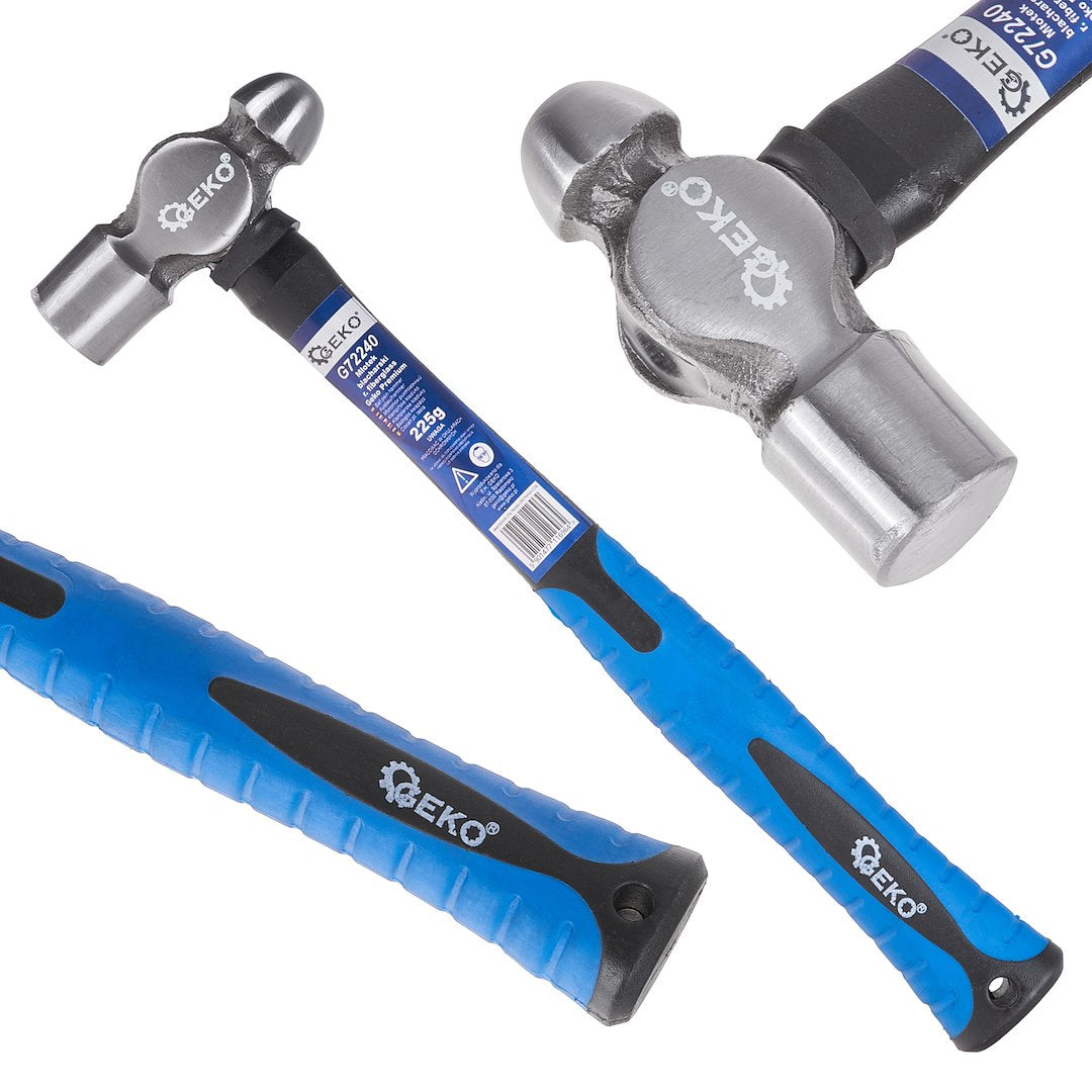 Ball-peen Hammer 225 g with Fiberglass TPR Handle GEKO Premium