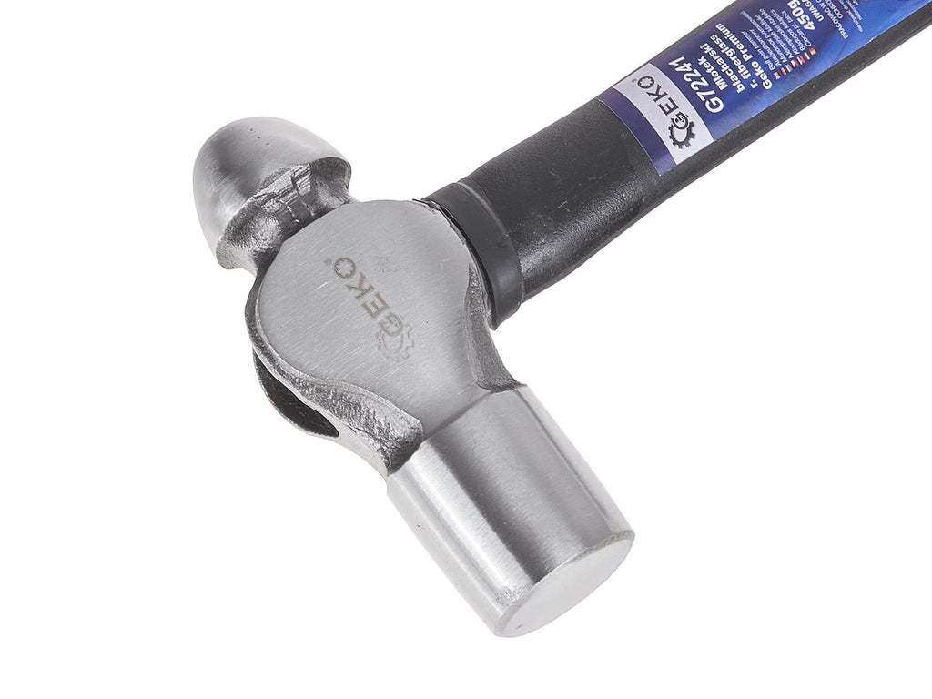 GEKO Premium Ball Pein Hammer, 450 g, Fiberglass TPR Handle