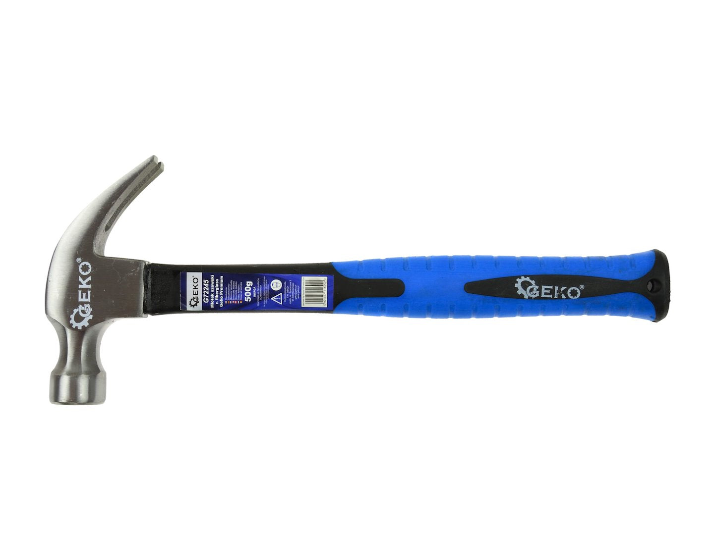 GEKO Premium Claw Hammer 500 g with Fiberglass TPR Handle