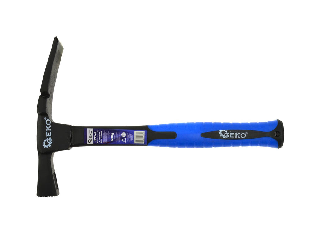 GEKO Premium Brick Hammer, 600 g, Fiberglass TPR Handle
