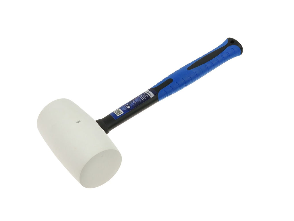 GEKO Premium White Rubber Mallet with Fiberglass TRP Handle, 32oz