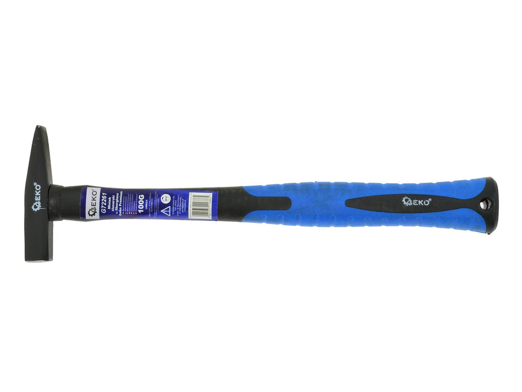 Machinist Hammer, 100 g, Fiberglass TPR Handle, GEKO Premium