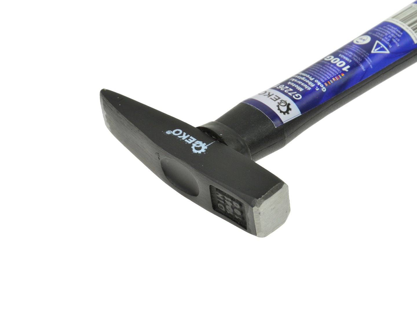 Machinist Hammer, 100 g, Fiberglass TPR Handle, GEKO Premium