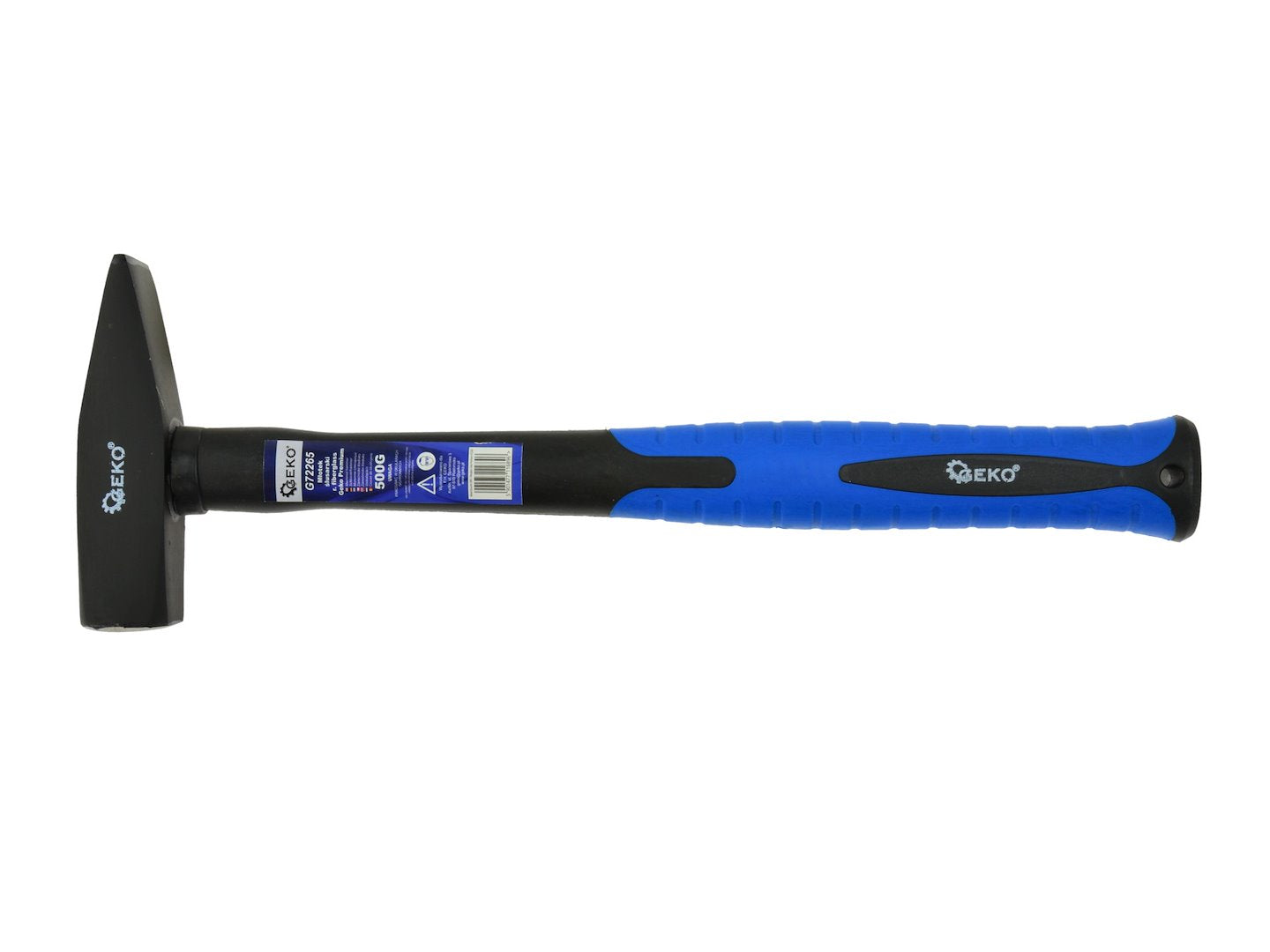 Machinist Hammer, 500 g, Fiberglass TPR Handle — GEKO Premium