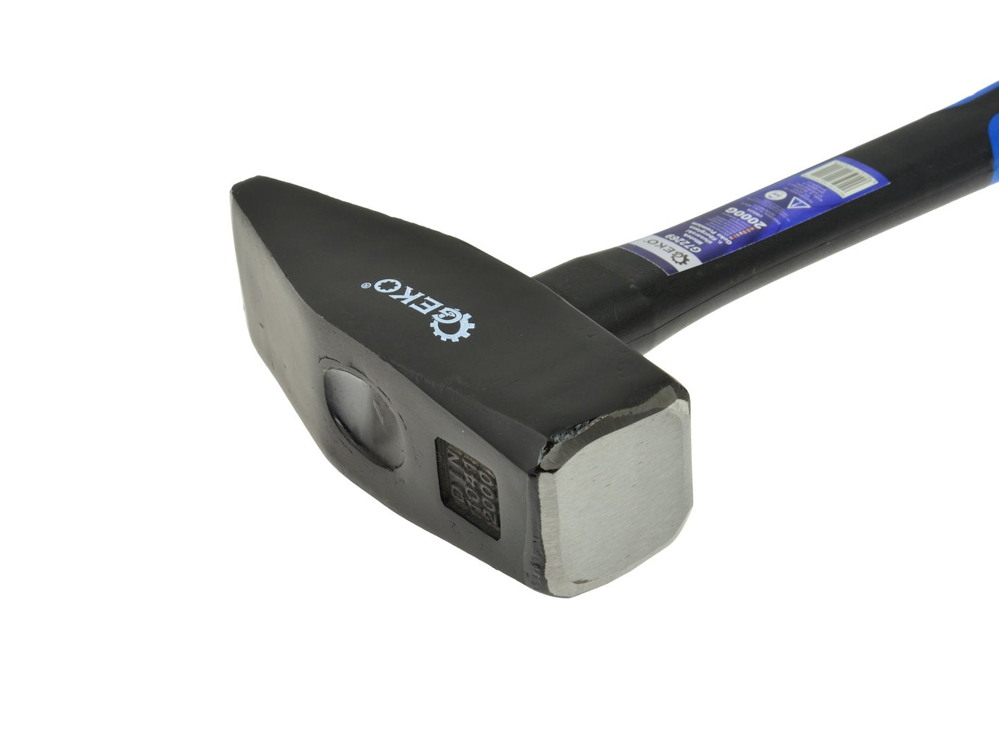 GEKO Premium Machinist Hammer, 2000 g, Fiberglass TPR Handle