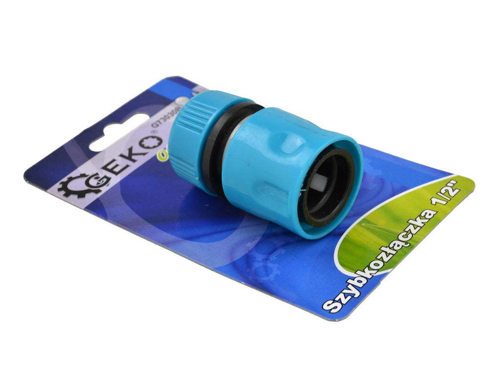 1/2" Durable Plastic Quick Connector BLUE LINE (blister)
