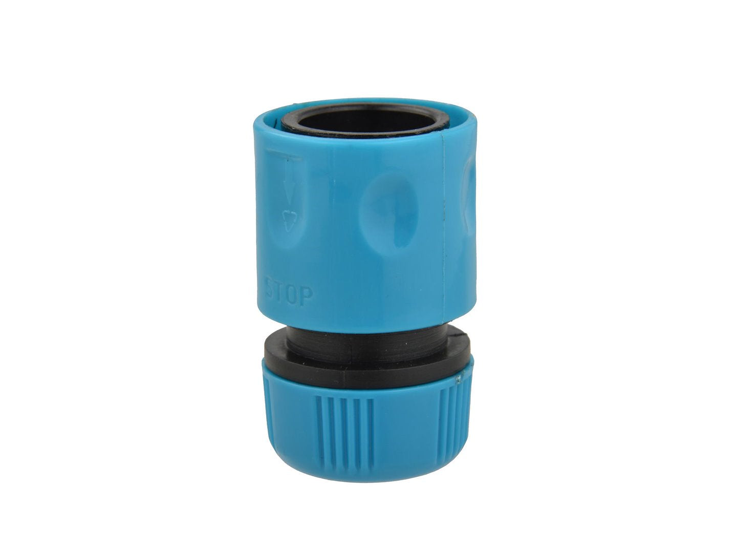 1/2" durable plastic quick connector with stop (polybag)