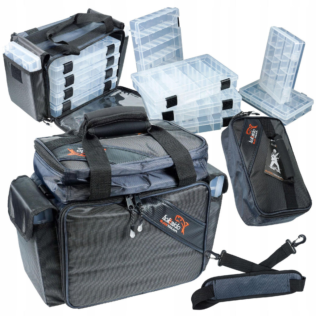 Hokkado Fishing Bag with 4 Boxes 40/20/30-6