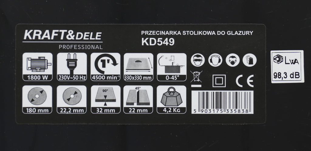 LAUAPLAADI PLAADILÕIKUR 1800W KD549