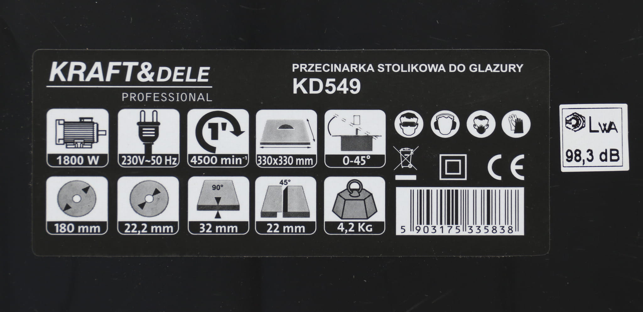 LAUAPLAADI PLAADILÕIKUR 1800W KD549