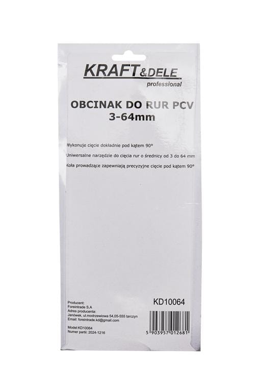 PVC PIPE CUTTER 3-64 MM KD10064