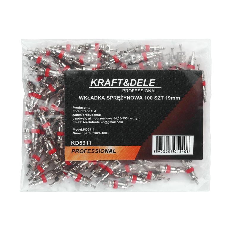 SPRING INSERT FOR VALVES - FLUE 100 PIECES 19MM KD5911 (VB12)
