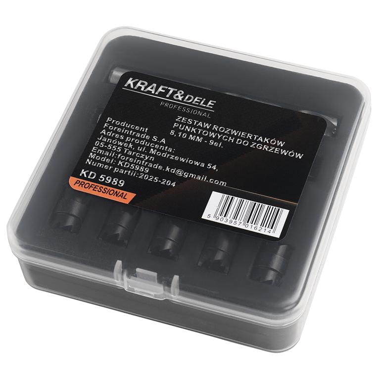 SET OF CENTER DRILLS FOR WELDS 9 PIECES KD5989 (VB13)