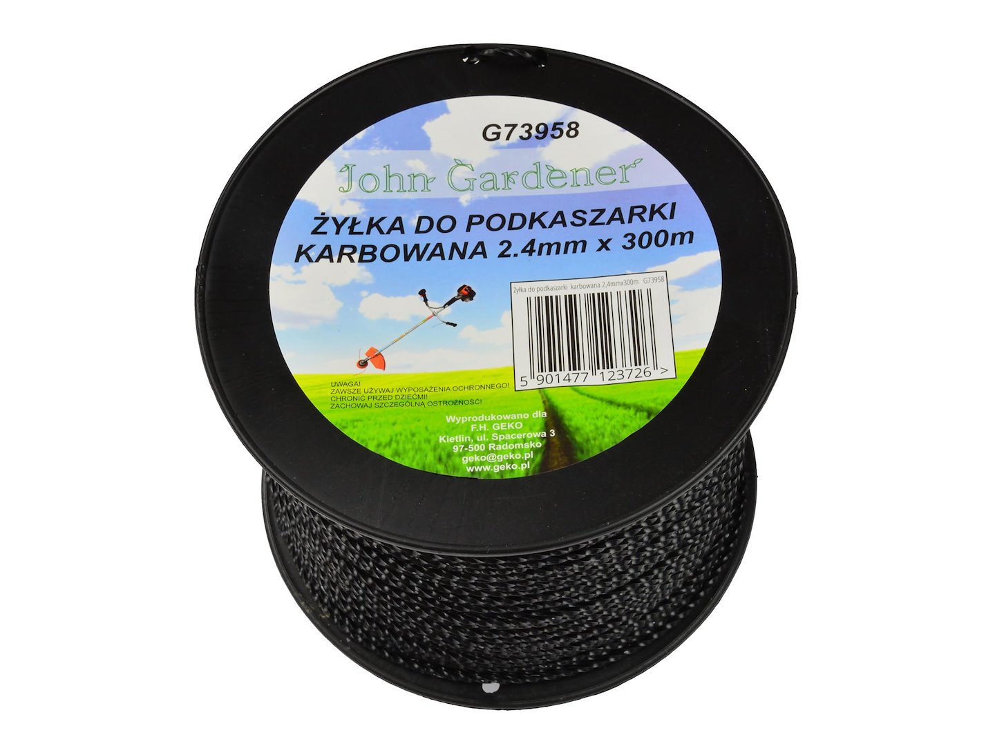Corrugated nylon line 2.4mm x 300m