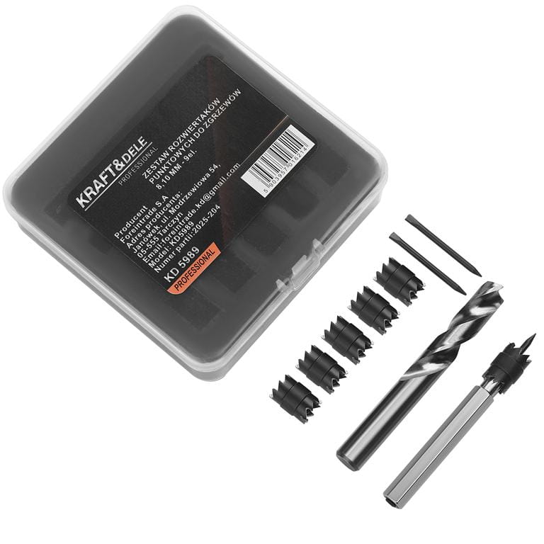 SET OF CENTER DRILLS FOR WELDS 9 PIECES KD5989 (VB13)